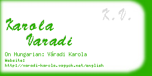 karola varadi business card